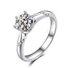CM100 925 italian sterling silver classic charming diamond rings jewelry for lady