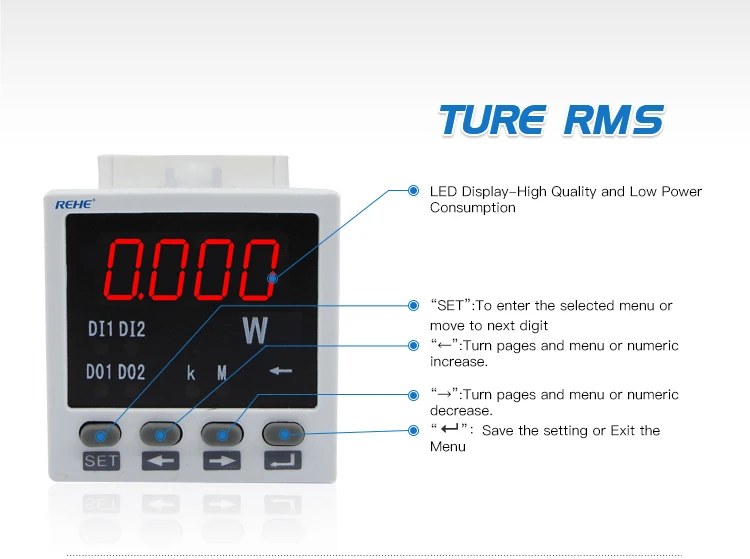 Factory Price Optical Zigbee Digital Smallest Size 48*48mm Single-phase Active Power Meter RH-P81 - ANKUX.COM