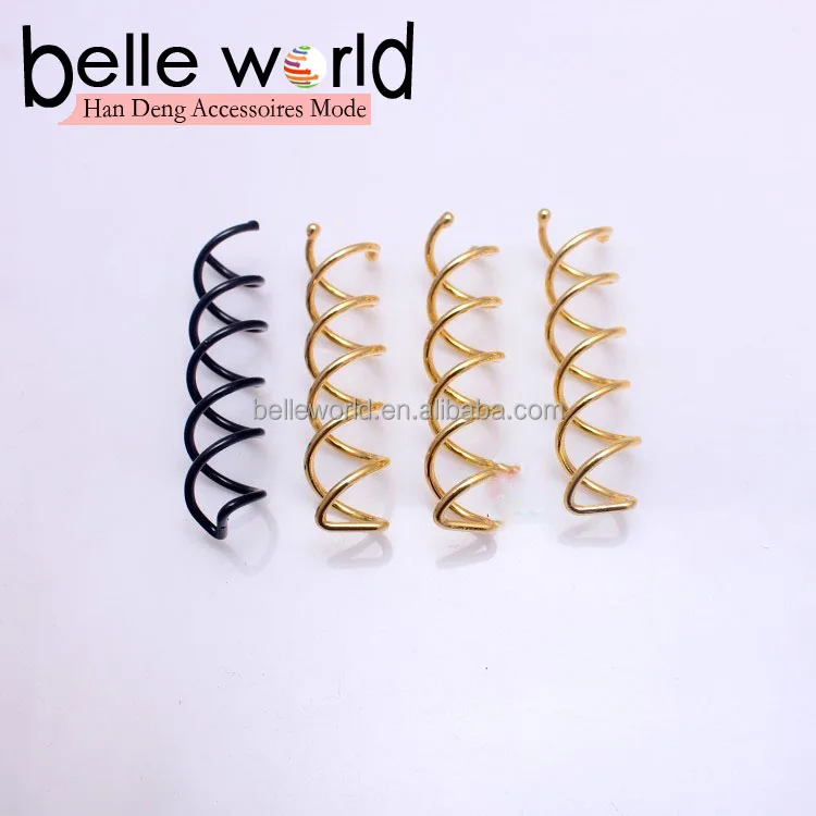 Black Spin Screw Pin Hair Pins Barrette Hair Clips Hair Bun