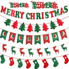 Wholesale Felt Craft Supplies Felt Christmas Tree Animal Ornament Wreath Hearts Ball Garland