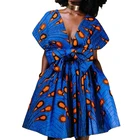 African Women Dresses Printed Bandage Swing Fashion Sexy Summer Dresses