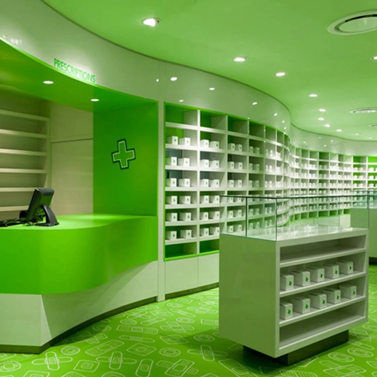 Medical Store Counter Design Furniture Drugstore Pharmacy