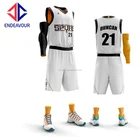 Fully Sublimation customized white basketball jersey design