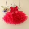 High quality Baby Girls mini Pink ball gown beaded evening dress for kids first Communion Tutu dress