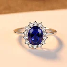 Engagement Gifts Rings 925 Women CZCITY Luxury Ladies Silver Engagement Rings For Women 925 Silver Oval Gemstone Ring For Wedding Jewelry Gifts
