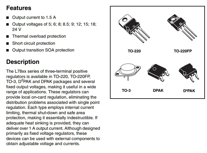 l7818cv positive voltage regulators free tube 8 xxx