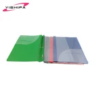 Customized design a4 plastic portfolio poly folder PP 3 prongs pocket folder with 2 pocket