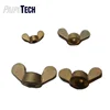 Ansi Cold forming, Stamping, Round Wing Edged Wing Nut Brass Butterfly nut and bolt