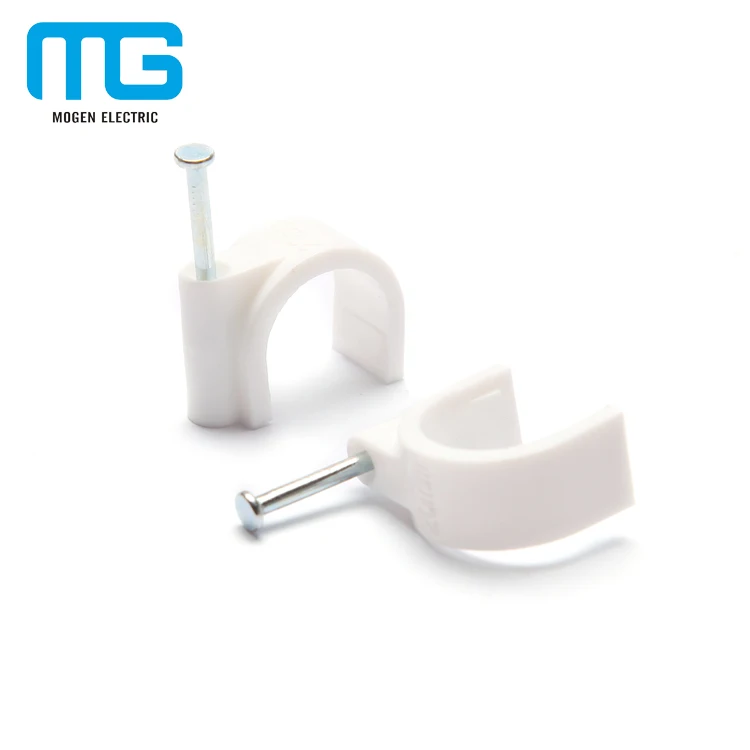 4 мм-40 мм принадлежности для электрической проводки круглый белый пластик стены кабель провод клипы