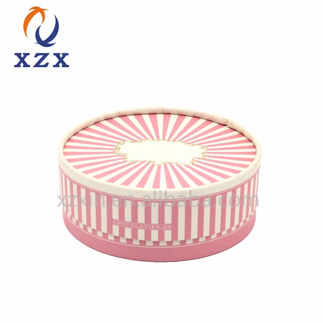 wholesale custom paper cosmetics luxury round gift box packaging