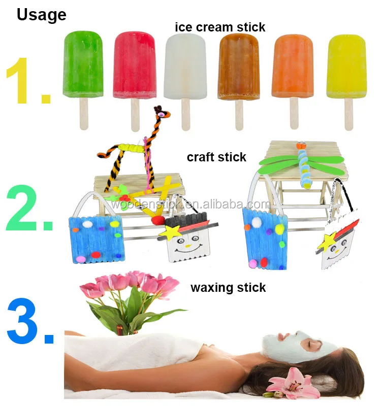 plain edge bulk birch wooden colored ice cream sticks spoon