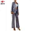 2018 New Summer Women Sequined Night Out Celebrity Evening Party Two Piece Sets Jacket Pants