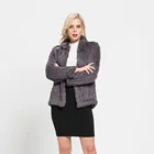 New Thick Knitted Real 100% Genuine Rabbit Fur Coat Women's Winter Outwear Fashion Style Ladies Jackets