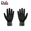 Custom logo mechanics black sandy nitrile coated gloves