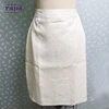 Linen fabric formal wear ladies sexy women slit short skirt with high quality