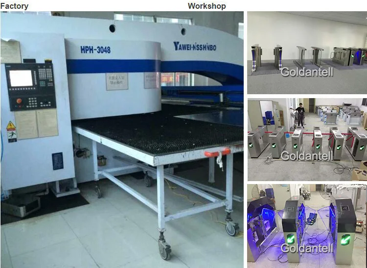 Stainless Steel 304 ESD Turnstile Gate with 24 Months Warranty and 1200*280*1000 mm Dimensions