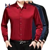 Stylish Luxury Classic High Quality Custom Design Pattern Long Sleeve Silk Long Shirt For Men