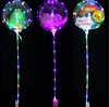 Hot Sale Christmas Party Decoration round heart shape Led Glowing Bobo Balloon With Led String for wedding birthday baby shower