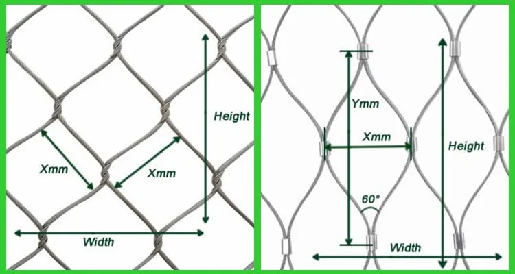 high strength stainless steel wire rope mesh net