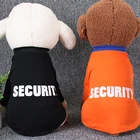 Manufacturer wholesale OEM custom logo cotton black orange summer dog clothes pet dog t shirt