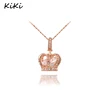 >>>2017 Trendy Europe Imperial Zircon Crown Pendant Necklace for Women Rose Gold Clear Austria Crystal Necklace Party Gifts