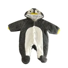 Wholesale Baby Animal Cotton Clothes Romper Lambs Wool Unisex Winter Baby Hooded Jumpsuit