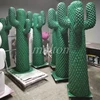 Shopping Mall Decoration Fiberglass life size plant statue Large Green cactus sculpture.