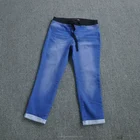 Stock lot Garments women's denim jeans wholesale from factory
