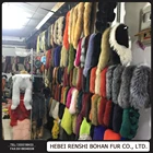 100% Factory Price High Quality Blue Fox Fur Collar For Men/ Women Winter Coat