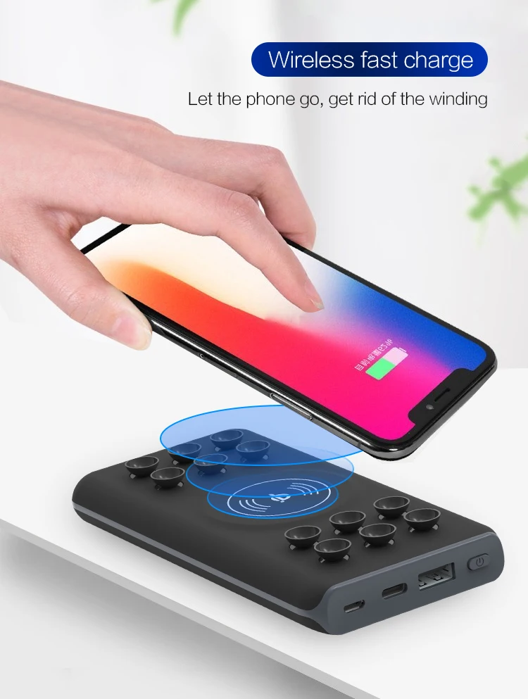 Innovative products 2019 suction cup wireless power bank portable charger - ANKUX.COM