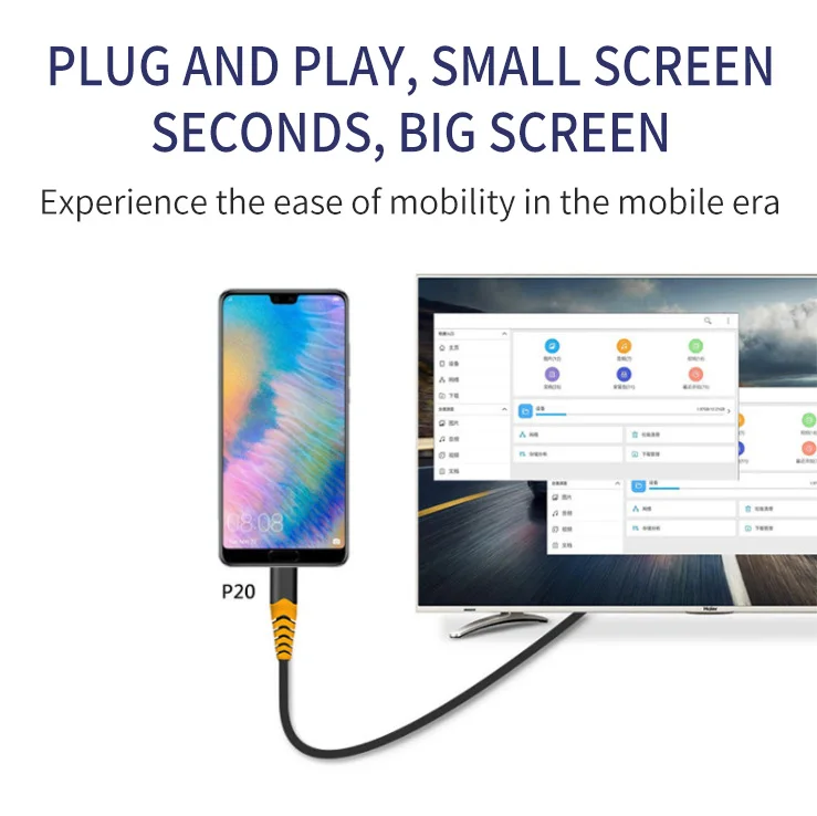USB Type-C to HDMI Cable [Thunderbolt 3 Compatible] for MacBook Pro 2018/2017, MacBook Air/iPad Pro 2018, Surface Book 2 Samsung - ANKUX.COM