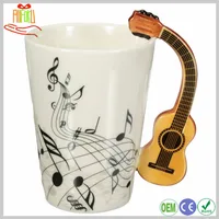 Novelty Guitar Ceramic Cup Personality Music