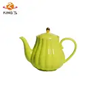 Coffee Tea Sets Porcelain Pot Classical Design Pumpkin Shape Cheap Porcelain Tea Pot