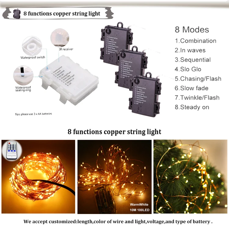 led usb copper wire string light