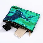 China cosmetic factory envelope blingbling mermaid sequins cosmetic bag