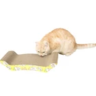 Eco friendly and recycled corrugated cardboard cat scratcher post bed large
