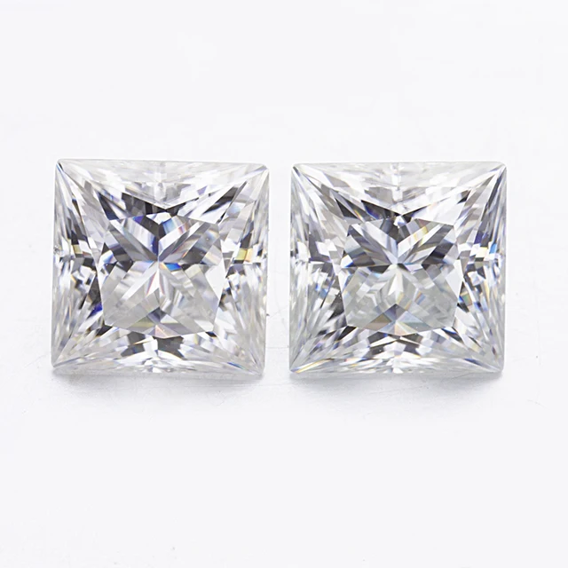 5*5mm square pricess cut brilliant forever diamond stones