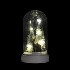Clear Clear Glass Dome With Glass Base OEM Decorative Clear Glass Dome Cloche With Base And Led Lights