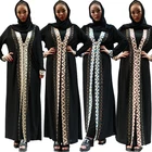 2019 Latest Fashion Abaya Designs Black Dubai Women Abaya islamic clothing With Scarf