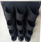 Garden Vertical Planter Multi Pocket Wall Mount Living Growing Bag Felt Indoor/Outdoor Pot -9 Pocket