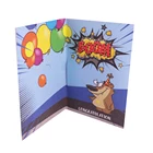 Paper Craft Carton Design Fiber Music Birthday Greeting Card
