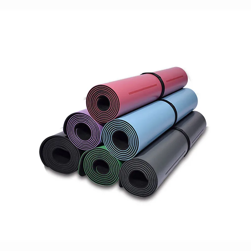 Custom eco made folding round suede yoga mat with logo printing
