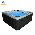 Freestanding acrylic outdoor hydro jets massage hot tub freestanding spa tub for 6 persons