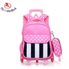 Online Shopping Bag Colorful Little Girl Pink GPS Tracking Trolley School Bag