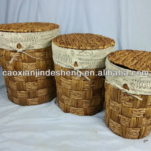 vintage natural fibre woven laundry basket;factory direct sales