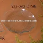 round clear tempered glass plate,clear glass serving dinner tray