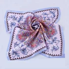 Handmade Colorful Flower Printed Fashion Retro Style Lady Silk Scarf