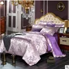 luxury design tribute silk fabric wedding bed sheet set silk bedding set