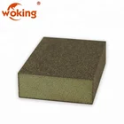 Abrasive foam sponge sanding blocks for metal polishing