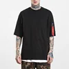 New Arrival Mens Streetwear Short Sleeve Blank Oversized White Loose T shirts Mens With Brand Label